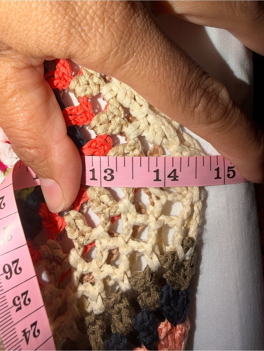 Boho Crochet Granny Square Fringe Tank Top - Picture 8 of 8